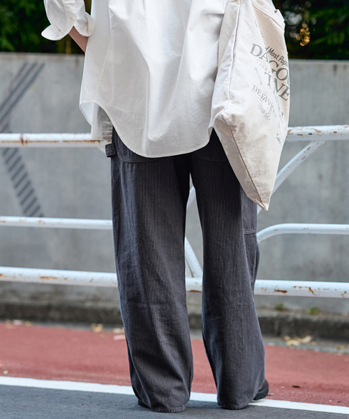 PAYDAY（ペイデイ）の「PAYDAY/ペイデイ 別注レイヤードヒッコリーパンツ（その他パンツ・レディース・ブルー/スミクロ・36/38）」の16枚目の写真