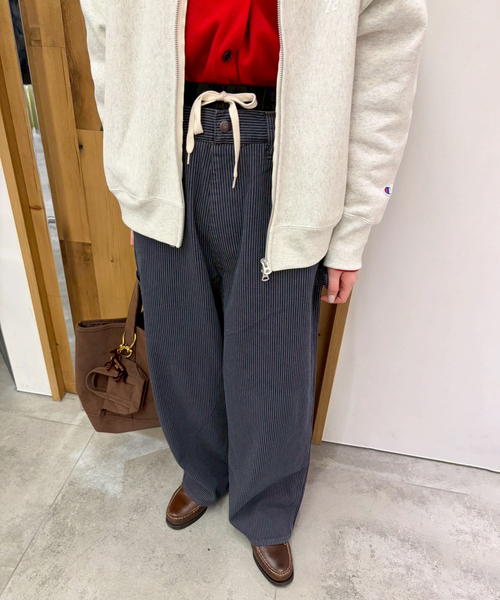 PAYDAY（ペイデイ）の「PAYDAY/ペイデイ 別注レイヤードヒッコリーパンツ（その他パンツ・レディース・ブルー/スミクロ・36/38）」の20枚目の写真