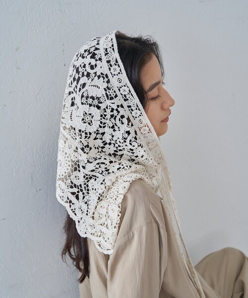 SHENERY（シーナリー）の「レースショール（ストール/ショール・レディース・ホワイト/ブラック・FREE）」の4枚目の写真