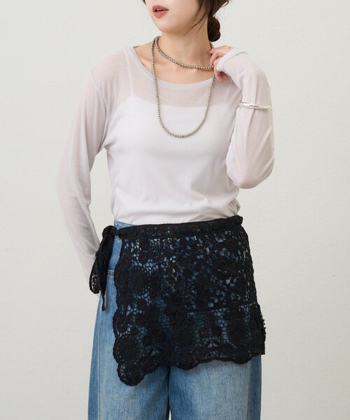 SHENERY（シーナリー）の「レースショール（ストール/ショール・レディース・ホワイト/ブラック・FREE）」の20枚目の写真