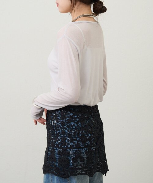 SHENERY（シーナリー）の「レースショール（ストール/ショール・レディース・ホワイト/ブラック・FREE）」の21枚目の写真