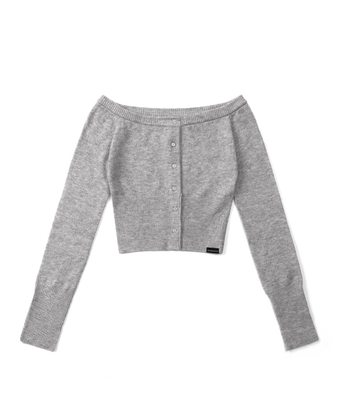 ZIZEMUSEUM(ジゼミュージアム)の「CROP CARDIGAN (CHARCOAL)(カーディガン/ボレロ・レディース・その他・SMALL/MEDIUM)」の1枚目の写真