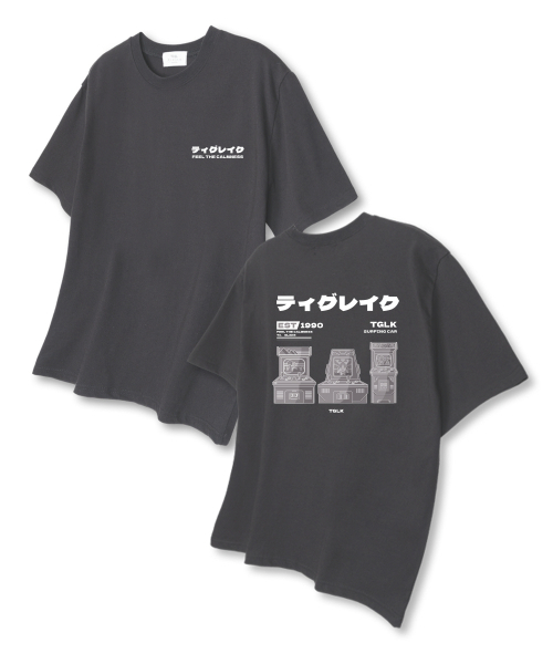 TI.GLAKE(ティーグレイク)の「ジョイスティック オーバーサイズ 半袖Tシャツ ダークグレー(Tシャツ/カットソー・レディース・その他・LARGE/X-LARGE/XX-LARGE)」の1枚目の写真