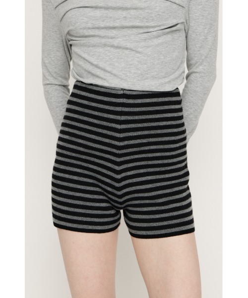 SLY（スライ）の「HG KNIT S/PT ハイゲージニットショートパンツ 冬服 春服（スラックス・レディース・杢グレー/ブラック系その他2・FREE）」の17枚目の写真