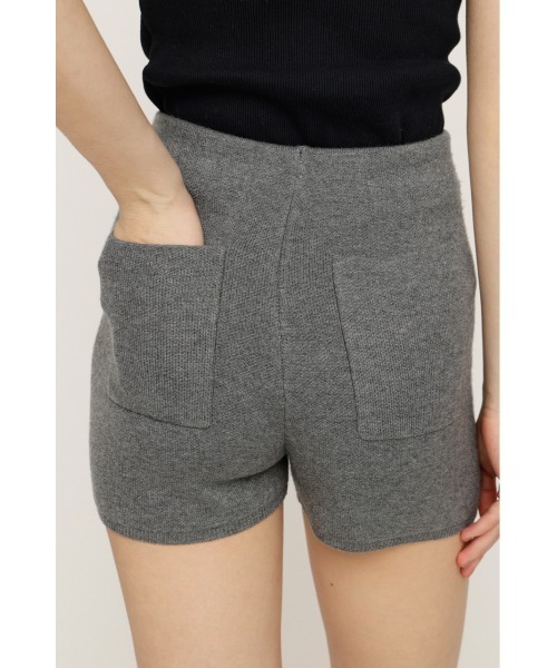 SLY（スライ）の「HG KNIT S/PT ハイゲージニットショートパンツ 冬服 春服（スラックス・レディース・杢グレー/ブラック系その他2・FREE）」の10枚目の写真