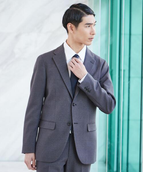 THE SHOP TK (ザ ショップ ティーケー )の「【セットアップ可/防シワ/洗濯機OK】AVANT WOOLYグレンチェックジャケット(テーラードジャケット・メンズ・グレー系1/ネイビー系1・01/02/03/04)」の11枚目の写真