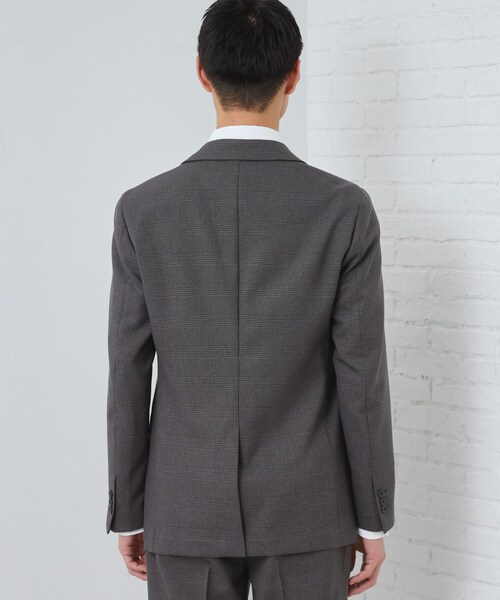THE SHOP TK (ザ ショップ ティーケー )の「【セットアップ可/防シワ/洗濯機OK】AVANT WOOLYグレンチェックジャケット(テーラードジャケット・メンズ・グレー系1/ネイビー系1・01/02/03/04)」の4枚目の写真