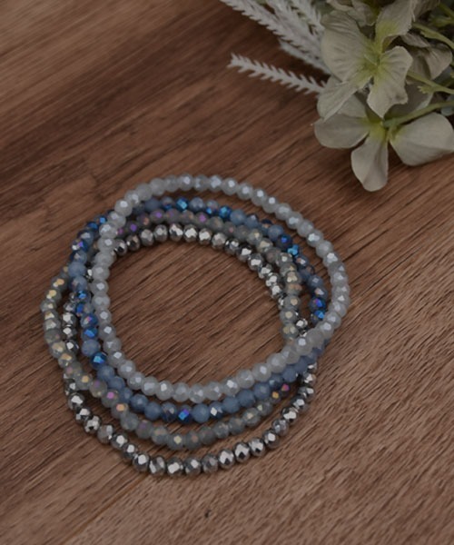 Mayree(メイリー)の「【resonance】カラービーズ ブレスレット/ヘアゴム【4個セット/7色展開/2way】(ヘアゴム・レディース・ブルー系/ブラック系/グリーン系/パープル系/ネイビー系/グレー系/ホワイト系・FREE)」の18枚目の写真