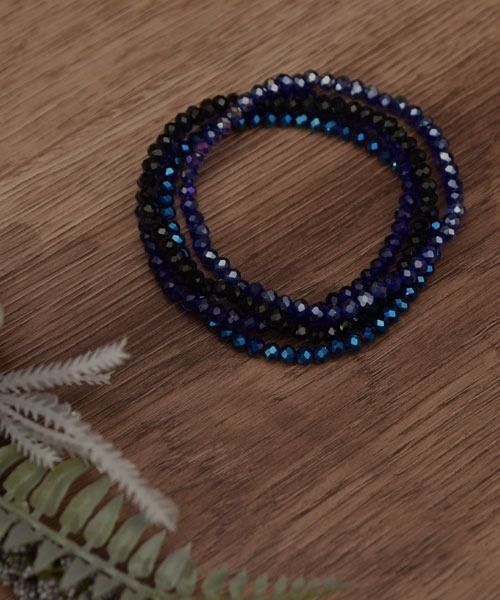 Mayree(メイリー)の「【resonance】カラービーズ ブレスレット/ヘアゴム【4個セット/7色展開/2way】(ヘアゴム・レディース・ブルー系/ブラック系/グリーン系/パープル系/ネイビー系/グレー系/ホワイト系・FREE)」の16枚目の写真