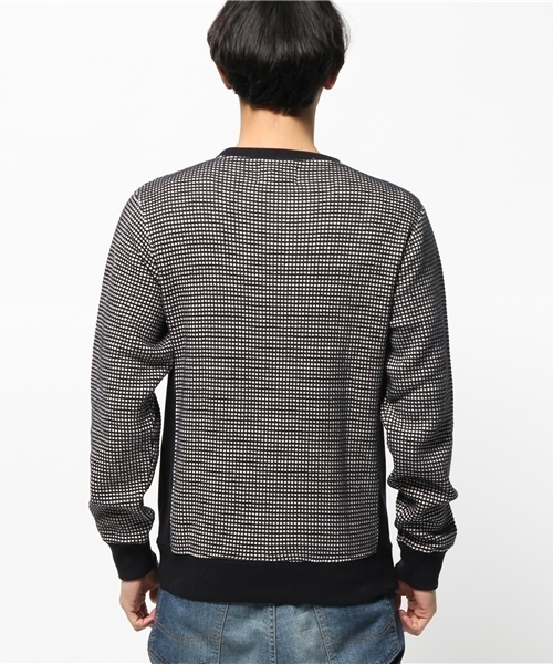OUTLET(アウトレット)の「【Ciaopanic】クロスカラーワッフルクルー(Tシャツ/カットソー・メンズ・グレー/ネイビー・MEDIUM/LARGE)」の4枚目の写真