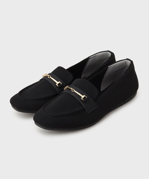 OPAQUE.CLIP（オペークドットクリップ）の「スクエアトゥニットローファー（その他シューズ・レディース・ブラウン系その他/ブラック・01/02/03）」の4枚目の写真