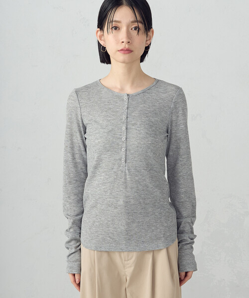 COMME CA ISM(コムサイズム)の「シアーテレコ ヘンリーネックカットソー(Tシャツ/カットソー・レディース・イエロー/ホワイト/グレー・X-LARGE/LARGE/MEDIUM/SMALL)」の14枚目の写真