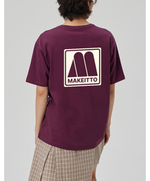 MAKEITTO（メイキット）の「[SQUARE LOGO] CREW NECK TEE_WINE（Tシャツ/カットソー）」