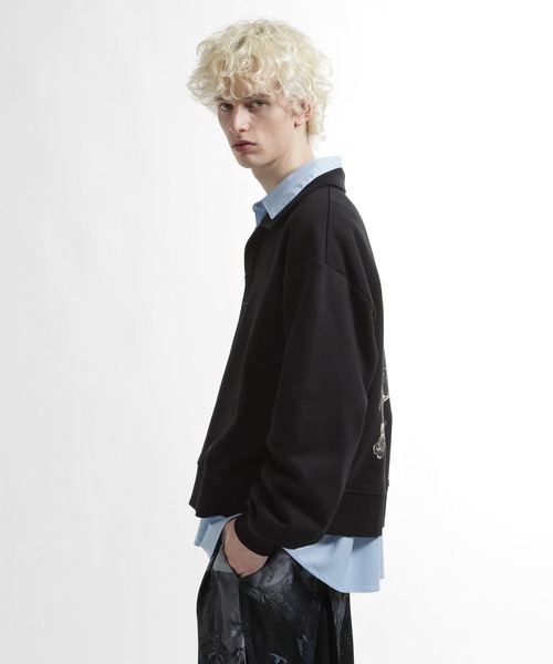 HARE（ハレ）の「スキッパースウェット by MAO KAWASAKI(HARE)（スウェット・メンズ・ブラック/ブラック系その他・FREE）」の8枚目の写真