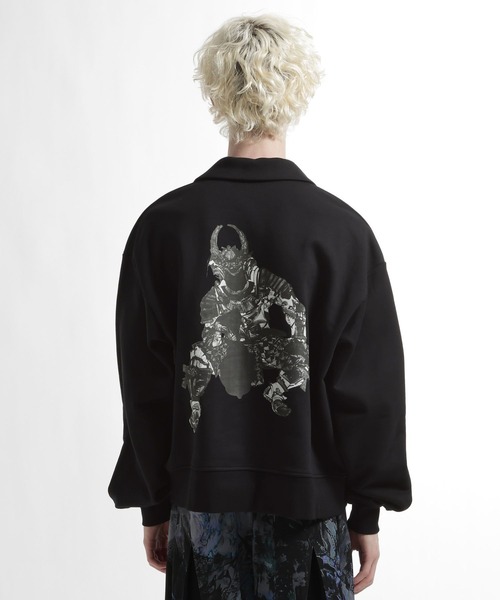 HARE（ハレ）の「スキッパースウェット by MAO KAWASAKI(HARE)（スウェット・メンズ・ブラック/ブラック系その他・FREE）」の11枚目の写真