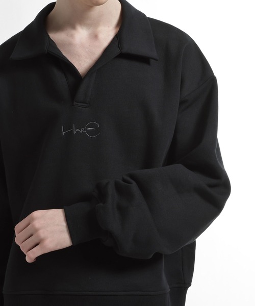 HARE（ハレ）の「スキッパースウェット by MAO KAWASAKI(HARE)（スウェット・メンズ・ブラック/ブラック系その他・FREE）」の13枚目の写真