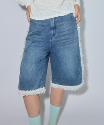 Candy Stripper（キャンディストリッパー）の「FRILL LINE DENIM HALF パンツ（デニムパンツ）」