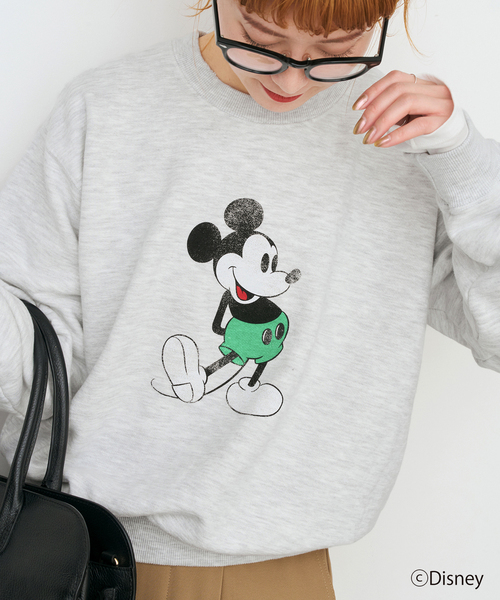 Spick & Span（スピックアンドスパン）の「GOOD ROCK SPEED/グッドロックスピード別注ダメージ / ミッキー / スウェット（スウェット・レディース・グレー/ブラック系その他・FREE）」の2枚目の写真