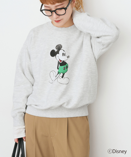 Spick & Span（スピックアンドスパン）の「GOOD ROCK SPEED/グッドロックスピード別注ダメージ / ミッキー / スウェット（スウェット・レディース・グレー/ブラック系その他・FREE）」の6枚目の写真