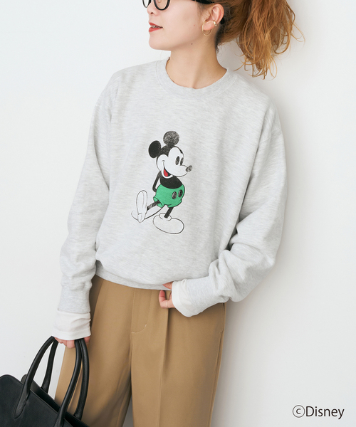 Spick & Span（スピックアンドスパン）の「GOOD ROCK SPEED/グッドロックスピード別注ダメージ / ミッキー / スウェット（スウェット・レディース・グレー/ブラック系その他・FREE）」の7枚目の写真