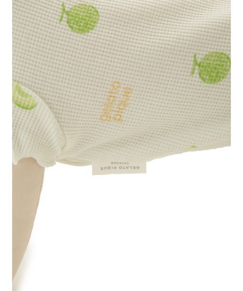 gelato pique(ジェラートピケ)の「【CAT&DOG】フルーツ柄ワッフルカットソープルオーバー(リード/ハーネス/首輪・レディース・ピンク/ミント/イエロー・S/M/L)」の6枚目の写真