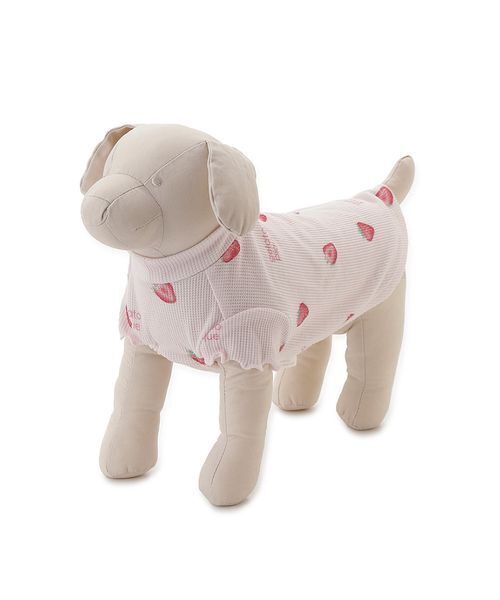 gelato pique(ジェラートピケ)の「【CAT&DOG】フルーツ柄ワッフルカットソープルオーバー(リード/ハーネス/首輪・レディース・ピンク/ミント/イエロー・S/M/L)」の12枚目の写真