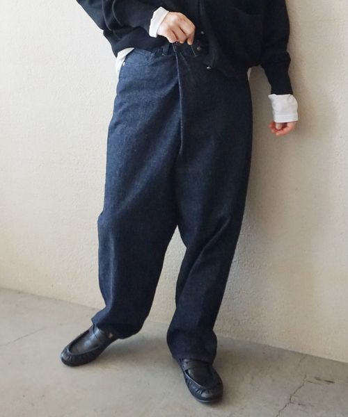 JOURNAL STANDARD LUXE（ジャーナルスタンダード　ラックス）の「13.5OZデニムクロスオーバー5PK（デニムパンツ・レディース・ネイビー・FREE）」の10枚目の写真