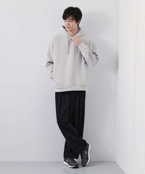 THE SHOP TK (ザ ショップ ティーケー )の「【さりげない表情が、品よく映える。】ふくれジャカードパーカ(パーカー・メンズ・ライトグレー/オフホワイト・04/02/03)」の9枚目の写真