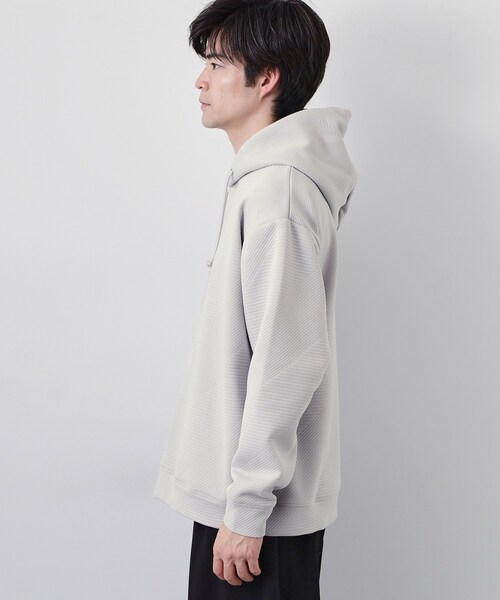 THE SHOP TK (ザ ショップ ティーケー )の「【さりげない表情が、品よく映える。】ふくれジャカードパーカ(パーカー・メンズ・ライトグレー/オフホワイト・04/02/03)」の12枚目の写真
