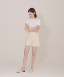 ICE GARDEN A.508（アイス ガーデン エイオーゴンパル）の「Fringe Detail Tweed Shorts（その他パンツ）」