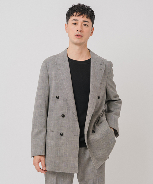 Couture d'adam（クチュールドアダム）の「COUTURE D’ADAM (クチュール ド アダム) 別注 Double JK Glencheck（テーラードジャケット・メンズ・グレー・42/40）」の4枚目の写真