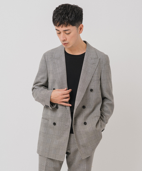 Couture d'adam（クチュールドアダム）の「COUTURE D’ADAM (クチュール ド アダム) 別注 Double JK Glencheck（テーラードジャケット・メンズ・グレー・42/40）」の5枚目の写真