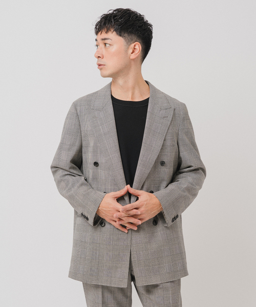 Couture d'adam（クチュールドアダム）の「COUTURE D’ADAM (クチュール ド アダム) 別注 Double JK Glencheck（テーラードジャケット・メンズ・グレー・42/40）」の6枚目の写真