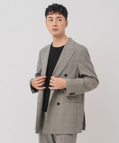 Couture d'adam（クチュールドアダム）の「COUTURE D’ADAM (クチュール ド アダム) 別注 Double JK Glencheck（テーラードジャケット・メンズ・グレー・42/40）」の7枚目の写真