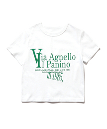 DISCHORDSOUND（ディスコードサウンド）の「パニーノ クロップTシャツ [ホワイト]（Tシャツ/カットソー）」