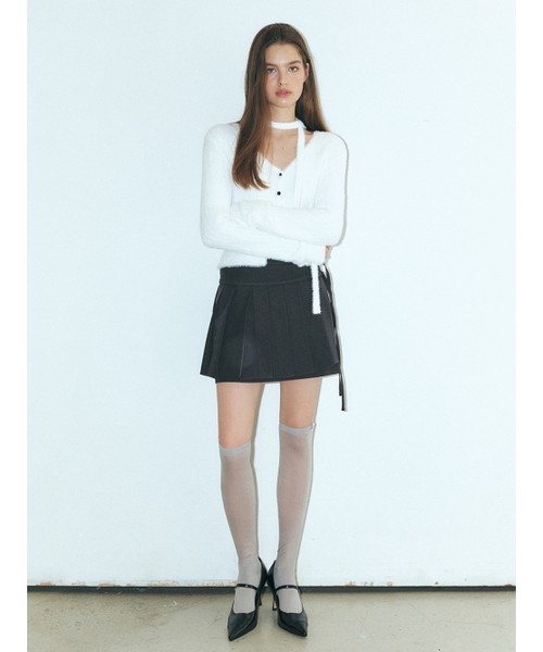 ETMON(エトモン)の「Fluffy Scarf Knit Cardigan, Ivory(カーディガン/ボレロ・レディース・その他・FREE)」の4枚目の写真