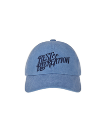 Rest&Recreation（レストアンドレクリエーション）の「ウェーブロゴウォッシングボールキャップ - ブルー（キャップ）」