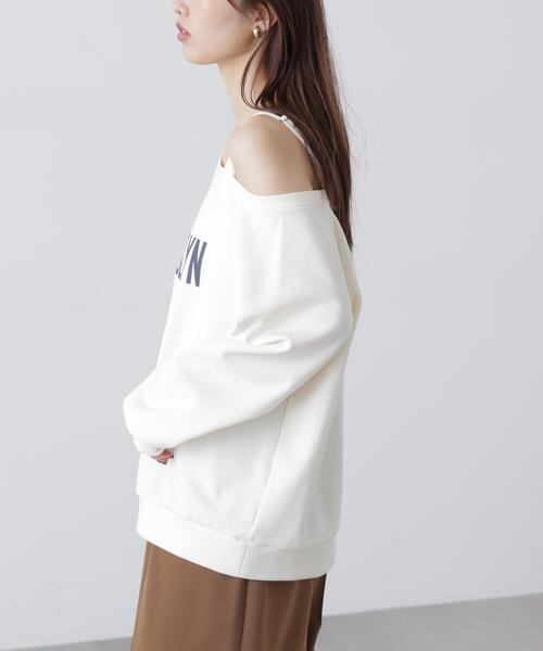 FREE'S MART（フリーズマート）の「◆ワンショルロゴプリントスウェット（スウェット・レディース・ネイビー/グレー/ホワイト・FREE）」の22枚目の写真