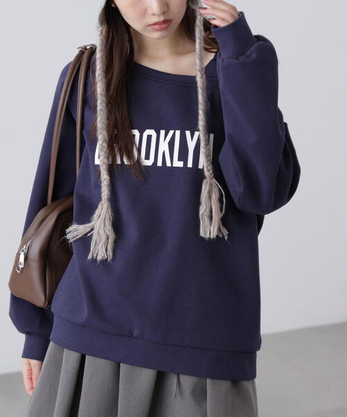 FREE'S MART(フリーズマート)の「◆ワンショルロゴプリントスウェット(スウェット・レディース・ネイビー/グレー/ホワイト・FREE)」の14枚目の写真