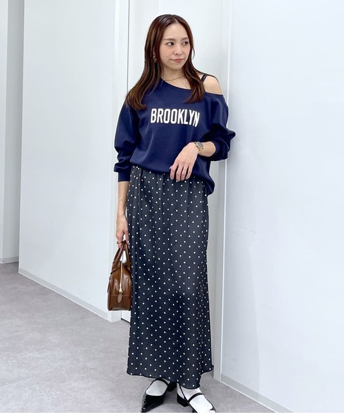 FREE'S MART（フリーズマート）の「◆ワンショルロゴプリントスウェット（スウェット・レディース・ネイビー/グレー/ホワイト・FREE）」の4枚目の写真