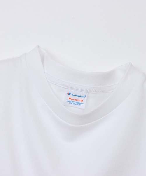 Champion(チャンピオン)の「【Champion/チャンピオン】レディース ショートスリーブTシャツ(Tシャツ/カットソー・レディース・ブルー/ブラック系その他/ホワイト/オートミール/スモークピンク/ライトグリーン系・MEDIUM/LARGE)」の18枚目の写真