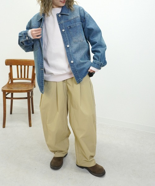 gossara(ゴサラ)の「【1枚持っておきたい】デニムオーバーサイズジャケット(デニムジャケット・レディース・ブルー系その他/ブルー/ブラック・FREE)」の8枚目の写真