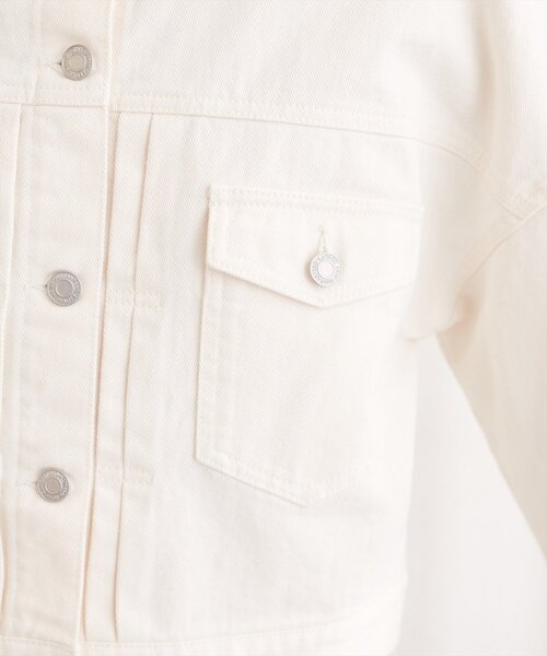 natural couture（ナチュラルクチュール）の「袖レース付きGジャン（デニムジャケット・レディース・オフホワイト/ブルー/インディゴブルー・FREE）」の20枚目の写真