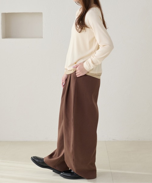 apres jour clair(アプレジュールクレア)の「【apres jour clair】レイヤードトップス(Tシャツ/カットソー・レディース・アイボリー/ピンクベージュ/グレー・フリー/X-LARGE)」の11枚目の写真