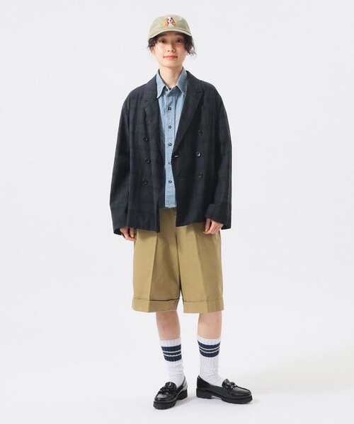 BEAMS BOY(ビームスボーイ)の「チェック ダブル ジャケット(テーラードジャケット・レディース・グレー/ブルー系その他・0/1)」の13枚目の写真