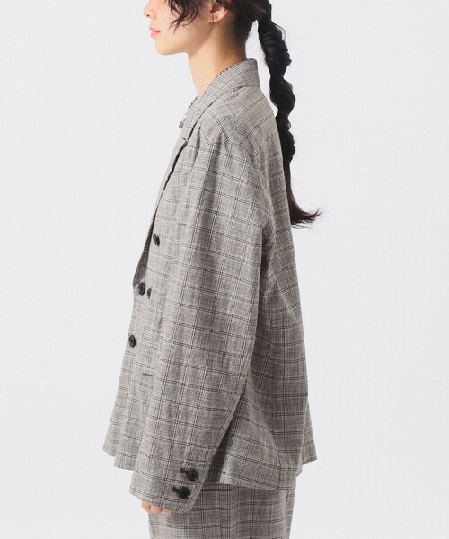 BEAMS BOY(ビームスボーイ)の「チェック ダブル ジャケット(テーラードジャケット・レディース・グレー/ブルー系その他・0/1)」の8枚目の写真