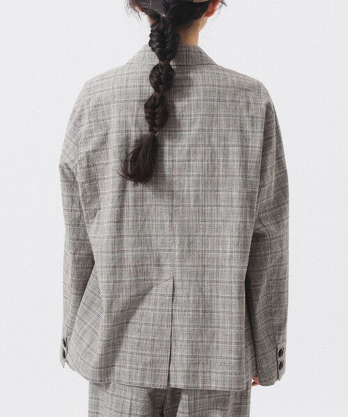 BEAMS BOY(ビームスボーイ)の「チェック ダブル ジャケット(テーラードジャケット・レディース・グレー/ブルー系その他・0/1)」の9枚目の写真