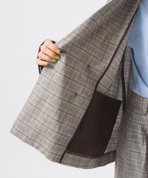 BEAMS BOY(ビームスボーイ)の「チェック ダブル ジャケット(テーラードジャケット・レディース・グレー/ブルー系その他・0/1)」の12枚目の写真