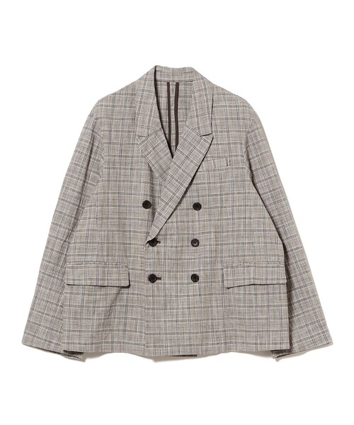 BEAMS BOY（ビームスボーイ）の「チェック ダブル ジャケット（テーラードジャケット・レディース・グレー/ブルー系その他・0/1）」の18枚目の写真