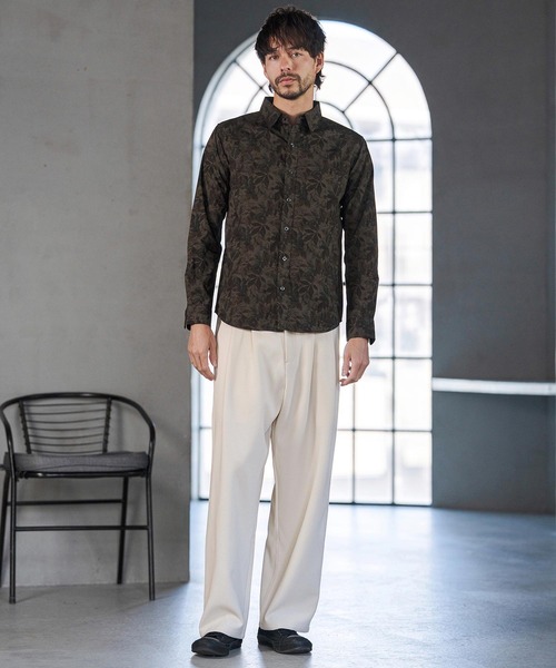 CAMBIO(カンビオ)の「mp14595- Super Stretch Wide Straight Pants ワイドストレートパンツ(S66426cmb)(その他パンツ・メンズ・キナリ/ブラック/チャコールグレー/ネイビー・S/M/L)」の7枚目の写真